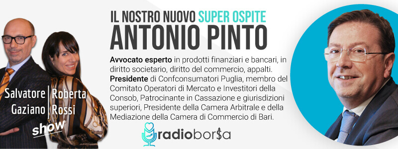 RISPARMIO TRADITO? L’EDUCAZIONE FINANZIARIA NON BASTA SPIEGA ANTONIO PINTO, PALADINO DEI RISPARMIATORI RISPARMIO TRADITO? L’EDUCAZIONE FINANZIARIA NON BASTA SPIEGA ANTONIO PINTO, PALADINO DEI RISPARMIATORI