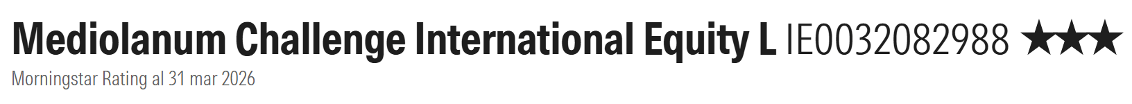 Mediolanum Challenge International Equity morningstar rating