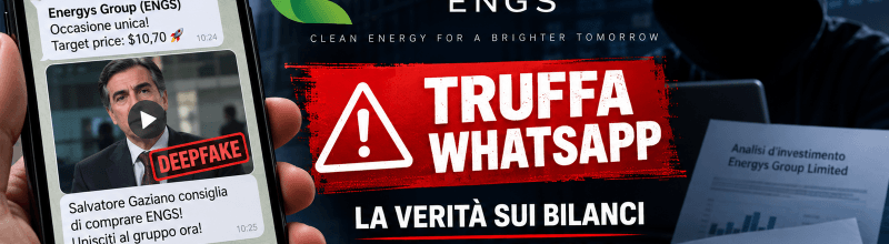 Azioni Energys Group (ENGS): consigli truffa su WhatsApp e bilanci sotto la lente