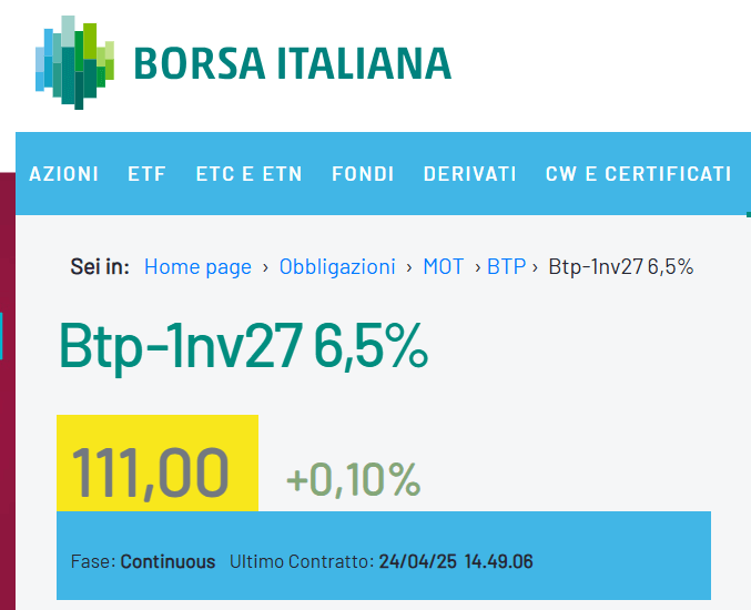 Btp rendimento netto e cedola non sono la stessa cosa