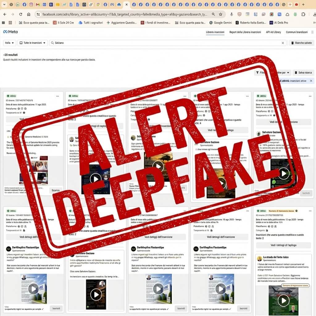 🚨 IMPORTANTE: Finti gruppi WhatsApp e pubblicità ingannevoli a mio nome – Truffa deepfake col mio volto (Non sono io!)